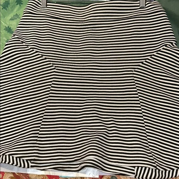 Express Monochrome Striped Skater Skirt - Picture 5 of 5